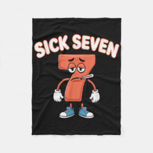 Sick Seven Meme Tee Six Seven Fun Wordplay _2  Fleece Blanket