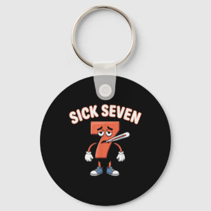 Sick Seven Meme Tee Six Seven Fun Wordplay _3  Keychain