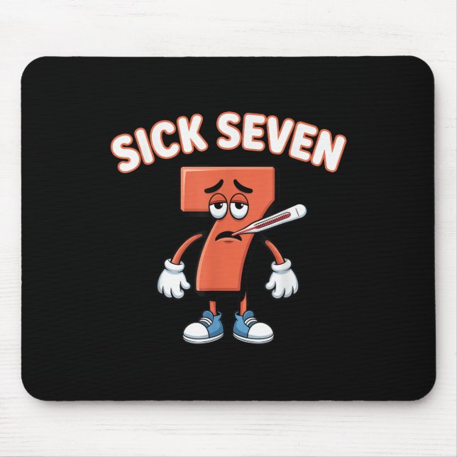 Sick Seven Meme Tee Six Seven Fun Wordplay _4  Mouse Pad (Front)