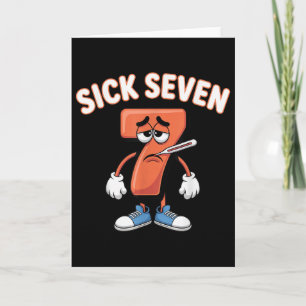 Sick Seven Meme Tee Six Seven Fun Wordplay _6 Card