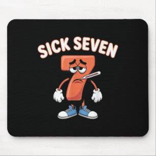 Sick Seven Meme Tee Six Seven Fun Wordplay _6 Mouse Pad