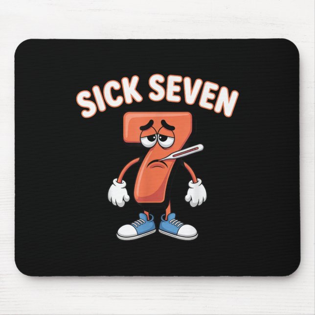 Sick Seven Meme Tee Six Seven Fun Wordplay _6  Mouse Pad (Front)