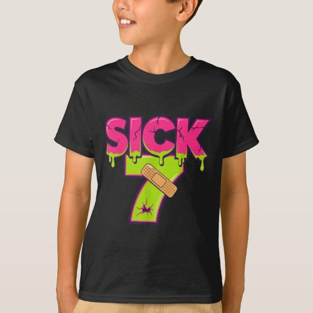 Sick Seven Meme Tee Six Seven Fun Wordplay Drip  (Front)