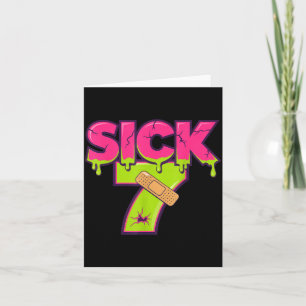 Sick Seven Meme Tee Six Seven Fun Wordplay Drip  Card
