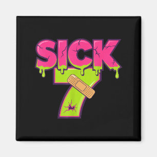 Sick Seven Meme Tee Six Seven Fun Wordplay Drip  Magnet