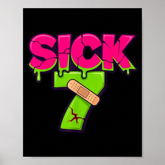 Sick Seven Meme Tee Six Seven Fun Wordplay Drip  Poster (Front)