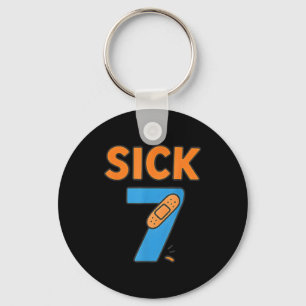Sick Seven Meme Tee Six Seven Fun Wordplay  Keychain