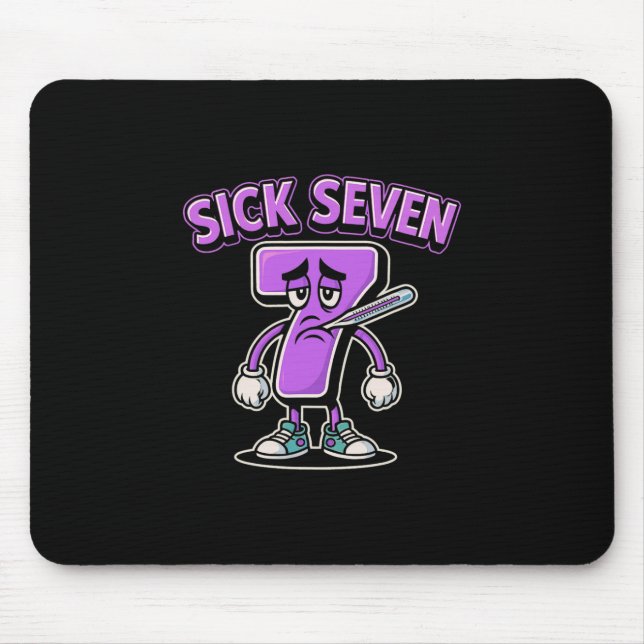 Sick Seven Meme Tee Six Seven Fun Wordplay Sick 7  Mouse Pad (Front)