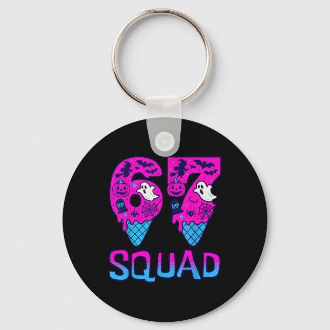 Sick Seven Meme Tee Six Seven Funny 67 Halloween S Keychain (Front)