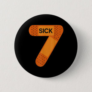 Sick Seven Meme Tee Six Seven Funny Wordplay _1  2 Inch Round Button