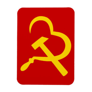 Sickle And Hammer, Heart, Love, Communism Magnet