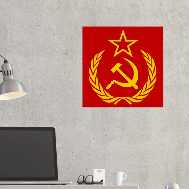 Sickle And Hammer, USSR, CCCP, Communism Foil Prints (In Situ (Desk 2))