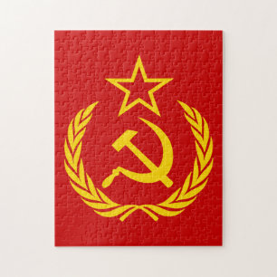 Sickle And Hammer, USSR, CCCP, Communism Jigsaw Puzzle