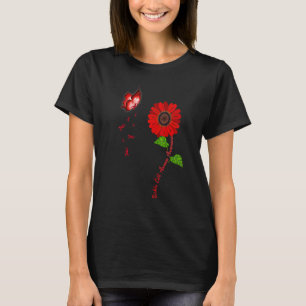Sickle Cell Anemia Awareness Burgundy Butterfly Su T-Shirt