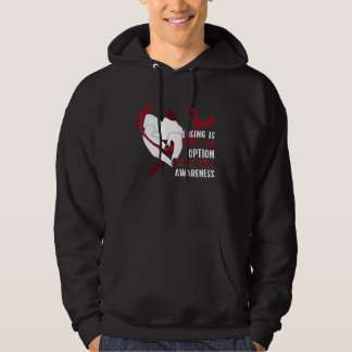 Sickle Cell Anemia Awareness   Burgundy Ribbon Hoodie