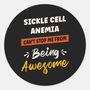 Sickle Cell Anemia Awareness Disease Fighter Warri Classic Round Sticker