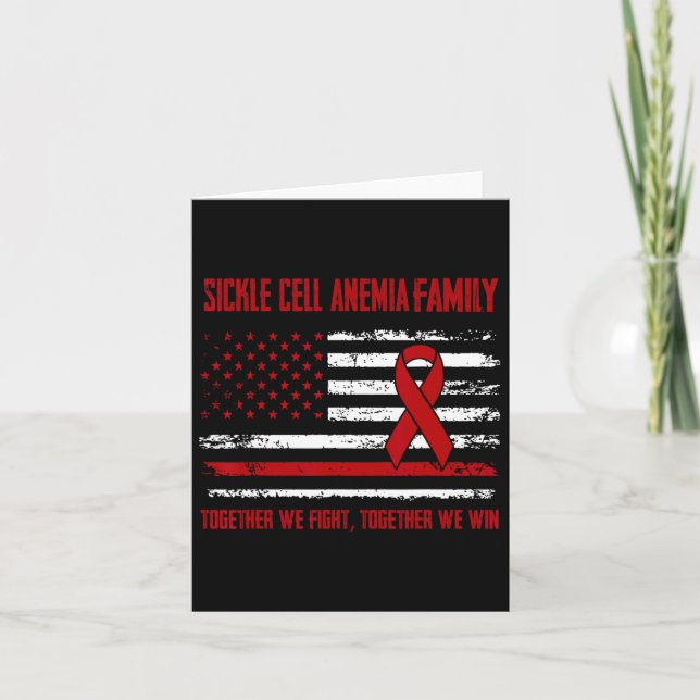 Sickle Cell Anemia Awareness Family Together We Fi Card (Front)