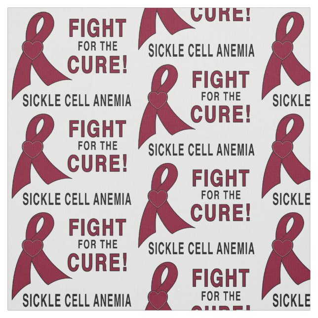 Sickle Cell Anemia Awareness: Fight, Cure! Fabric (Swatch)