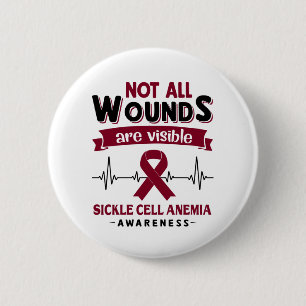 Sickle Cell Anemia Awareness Month Ribbon Gifts 2 Inch Round Button