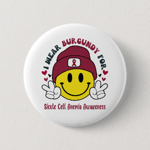 Sickle Cell Anemia Awareness Ribbon Support Gifts 2 Inch Round Button