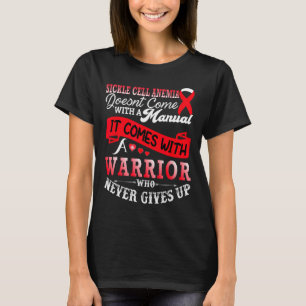 Sickle Cell Anemia Awareness Support Warrior Red R T-Shirt