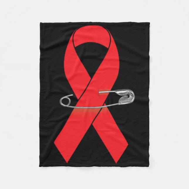 Sickle Cell Anemia Awareness Walk Supporter Ribbon Fleece Blanket (Front)
