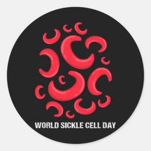 Sickle Cell Anemia Awareness World Sickle Cell Day Classic Round Sticker