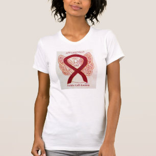 Sickle Cell Anemia Burgundy Awareness Ribbon Shirt