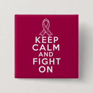 Sickle Cell Anemia Keep Calm and Fight On 2 Inch Square Button