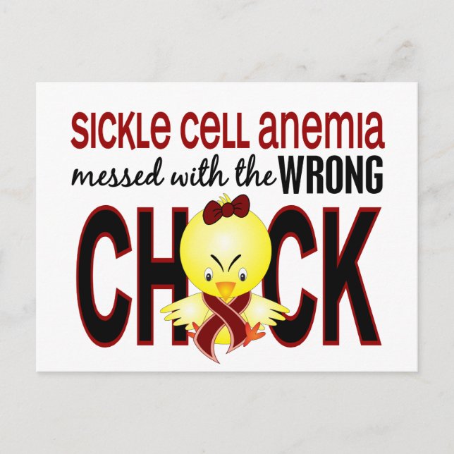 Sickle Cell Anemia Messed With Wrong Chick Postcard (Front)