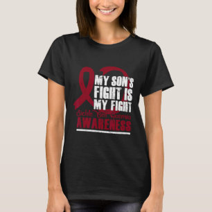 Sickle Cell Anemia Scd Warrior Burgundy Awareness  T-Shirt