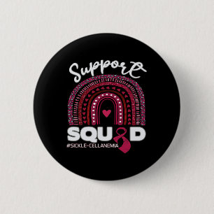 Sickle-cell Anemia Support Squad Burgundy Ribbon 2 Inch Round Button