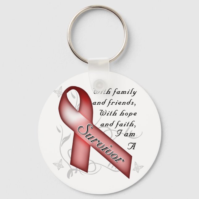 Sickle Cell Anemia Survivor Keychain (Front)