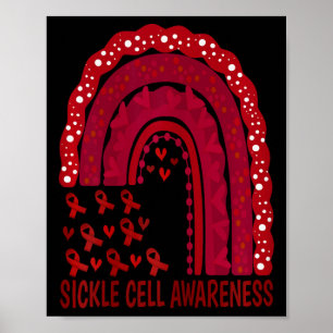 Sickle Cell Anemia Survivor Support Squad Burgundy Poster