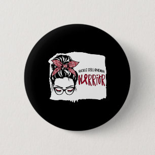 Sickle Cell Anemia Warrior Awareness Support Messy 2 Inch Round Button