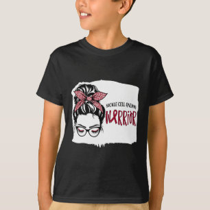 Sickle Cell Anemia Warrior Awareness Support Messy T-Shirt
