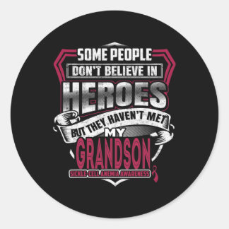 Sickle-cell Anemia Warrior - I Wear Burgundy For M Classic Round Sticker