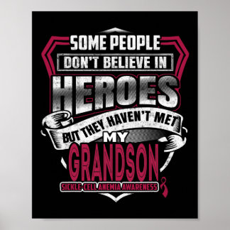 Sickle-cell Anemia Warrior - I Wear Burgundy For M Poster