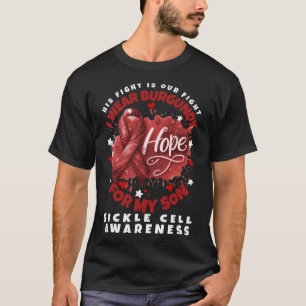Sickle Cell Anemia Wear Burgundy For My Son Surviv T-Shirt