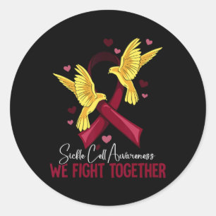 Sickle Cell Awareness 9 Classic Round Sticker