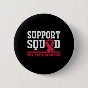 Sickle Cell Awareness Burgundy Ribbon Support Squa 2 Inch Round Button