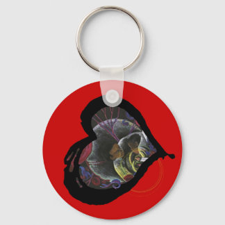 Sickle Cell Awareness Heart - Need not Suffer Keychain