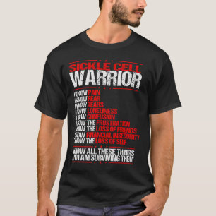 Sickle Cell Awareness I Know Pain Survivor Burgund T-Shirt