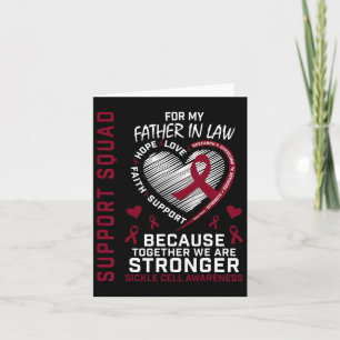 Sickle Cell Awareness Items Father In Law Support Card