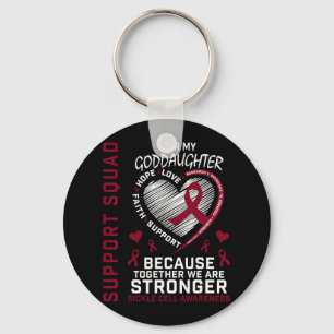 Sickle Cell Awareness Items Goddaughter Support Sq Keychain