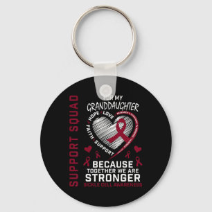 Sickle Cell Awareness Items Granddaughter Support Keychain