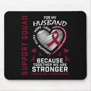 Sickle Cell Awareness Items Husband Support Squad Mouse Pad