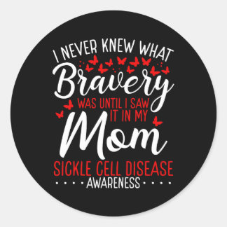 Sickle Cell Awareness Mom Mothers Day Warrior Surv Classic Round Sticker