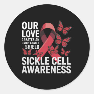 Sickle Cell Awareness Month Anemia Unbreakable Shi Classic Round Sticker