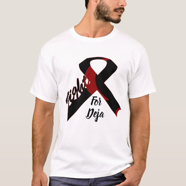 Sickle Cell Awareness Ribbon Personalized T-Shirt (Front)